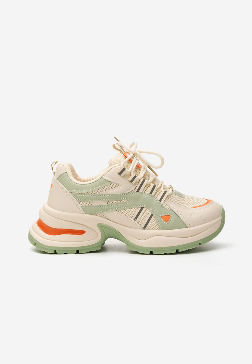 Zielone sneakersy na koturnie Jenniffer