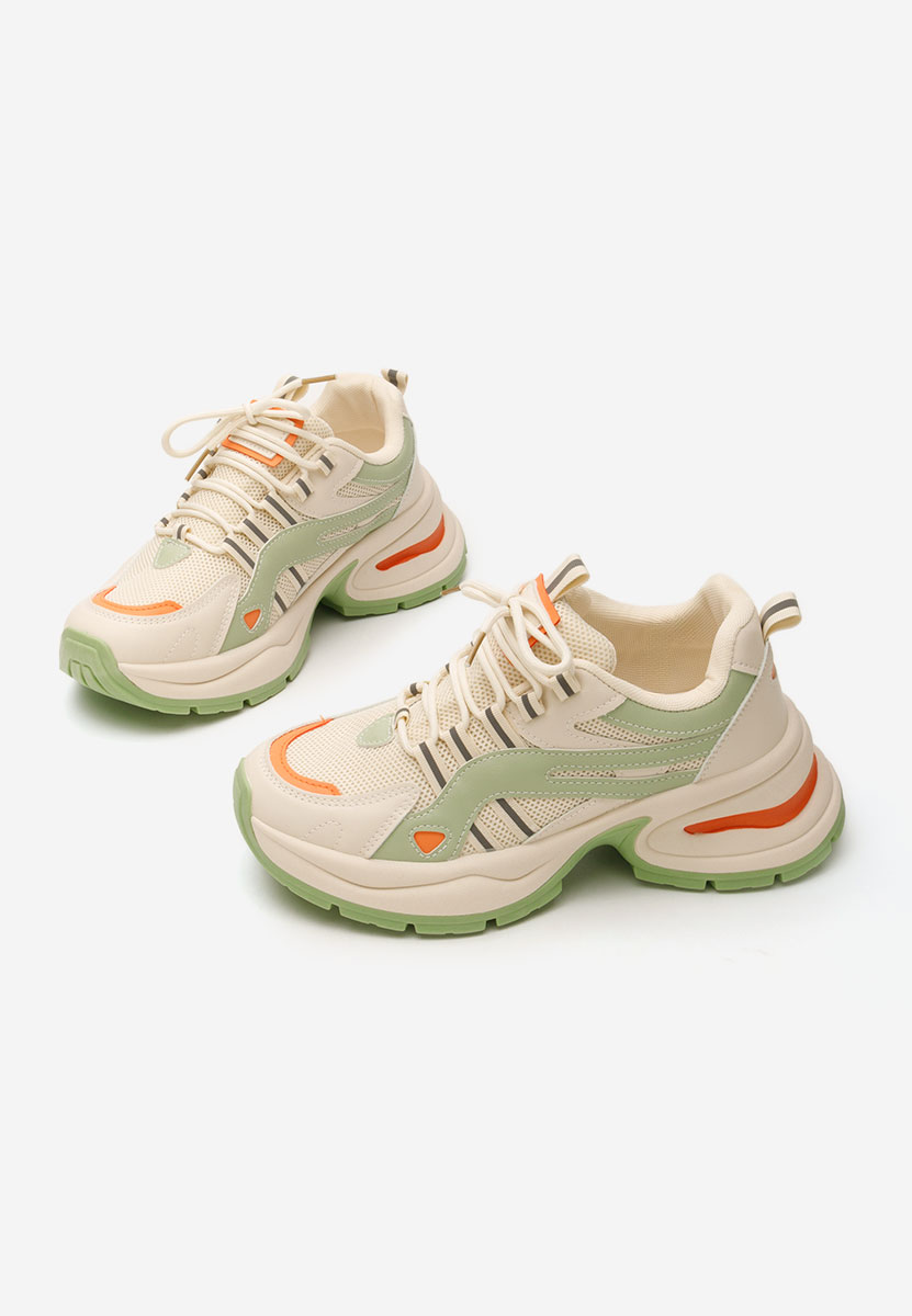 Zielone sneakersy na koturnie Jenniffer