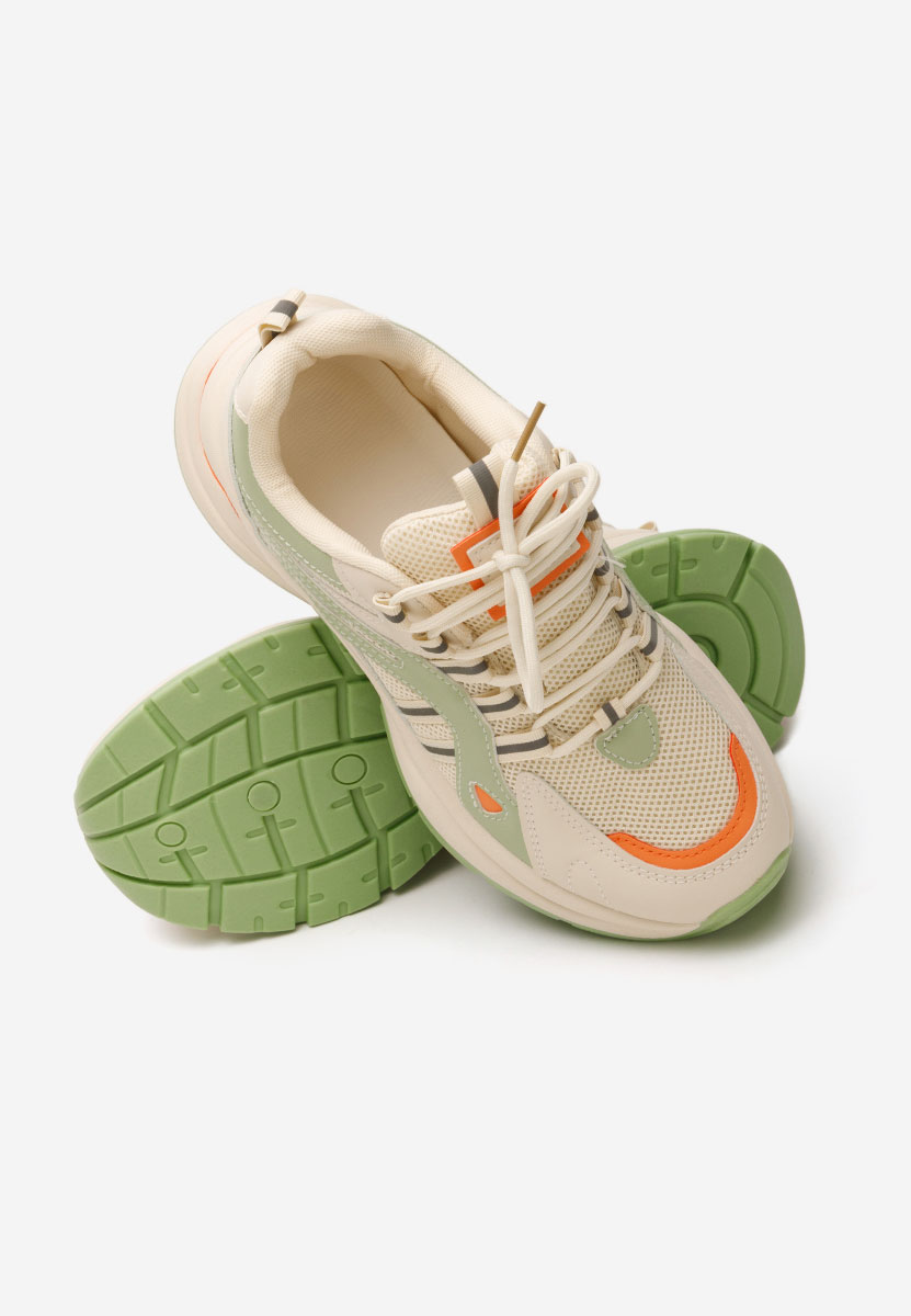 Zielone sneakersy na koturnie Jenniffer