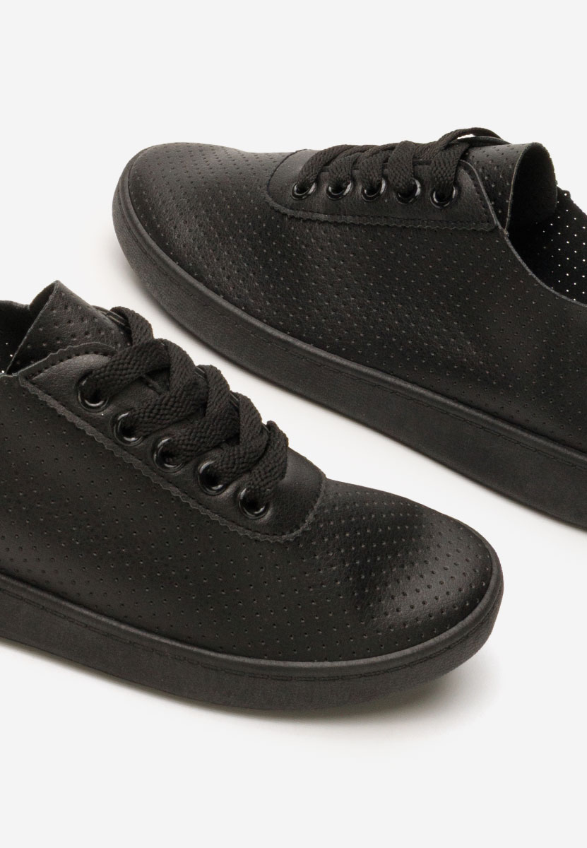 Czarne sneakersy damskie Skede V5