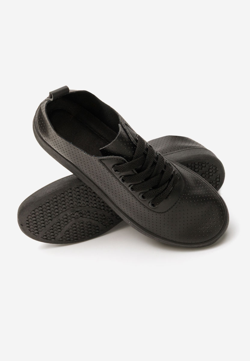 Czarne sneakersy damskie Skede V5