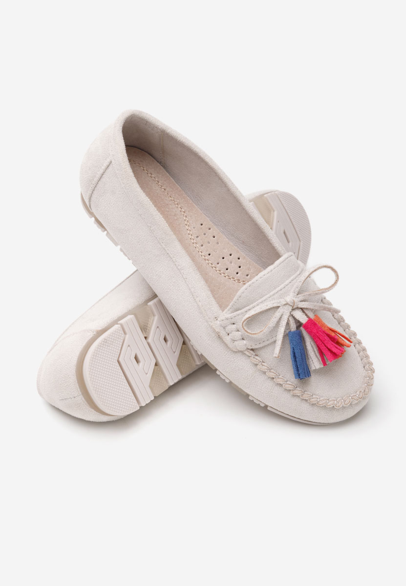 Szare mokasyny damskie Prestia