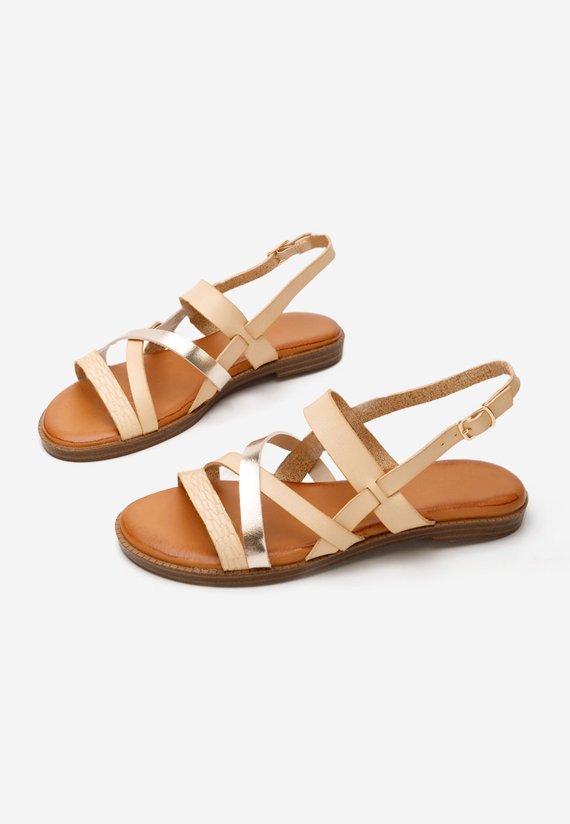 Beżowe sandały płaski Zilky