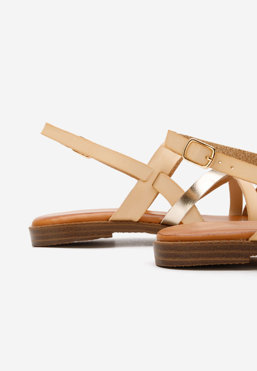 Beżowe sandały płaski Zilky