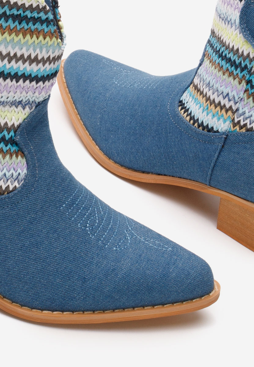 Granatowe kowbojki damskie Lusilda