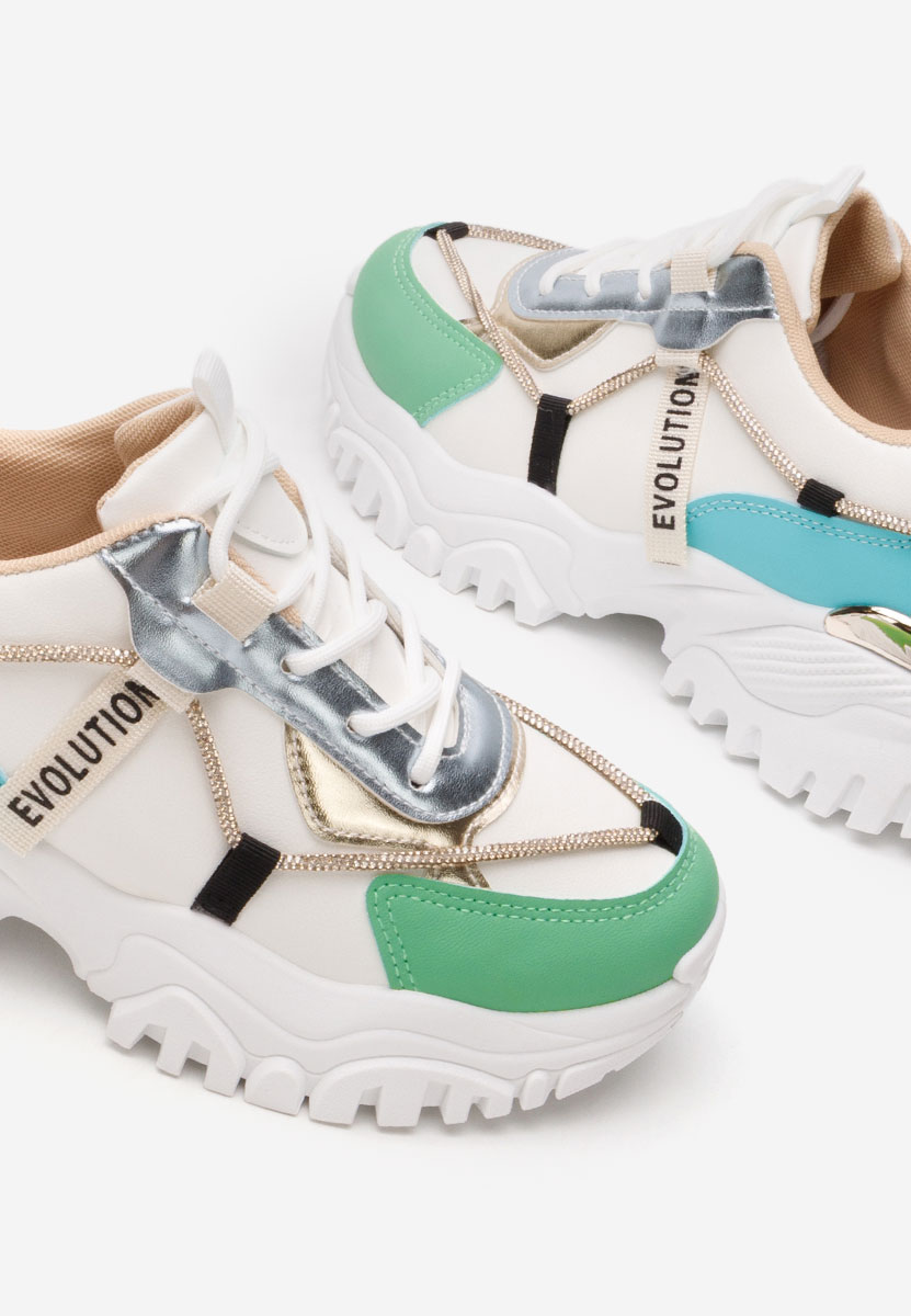 Białe sneakersy na platformie Kristenysa