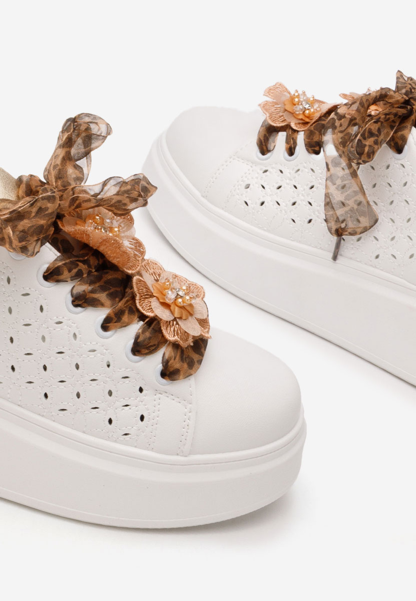 Panterkowe sneakersy na platformie Lera