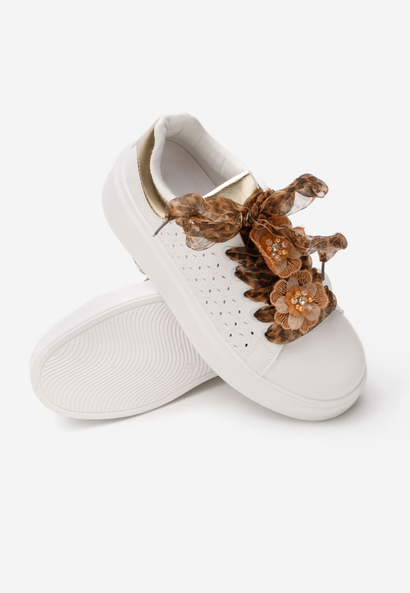 Panterkowe sneakersy na platformie Lera