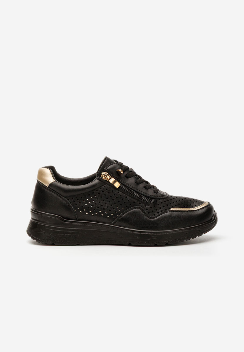 Czarne sneakersy damskie Vernisa