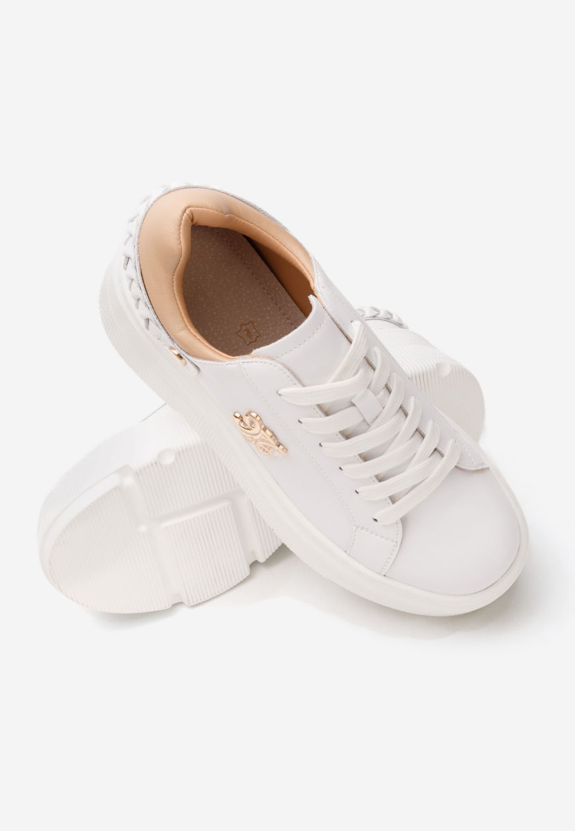 Białe sneakersy na platformie Blanch
