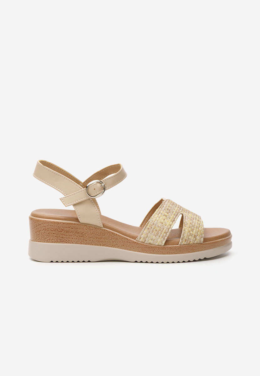 Beżowe sandały na platformie Alisona