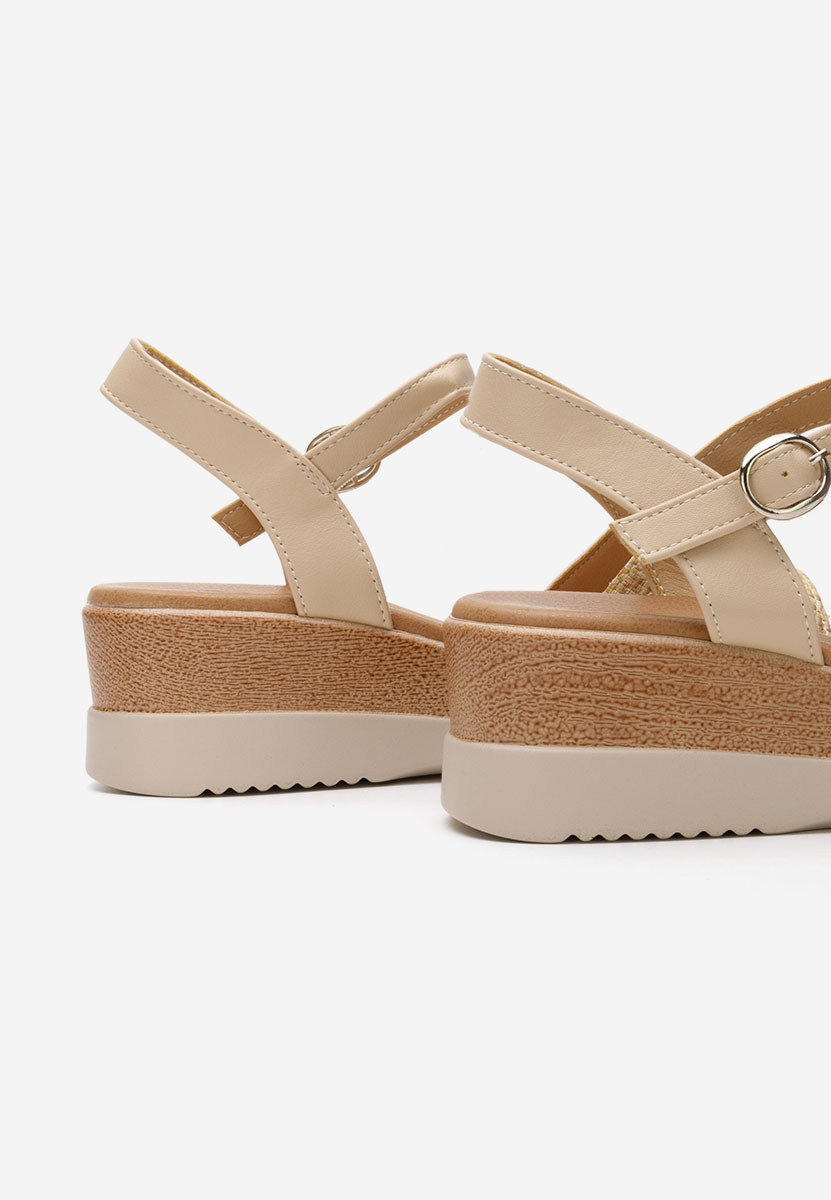 Beżowe sandały na platformie Alisona