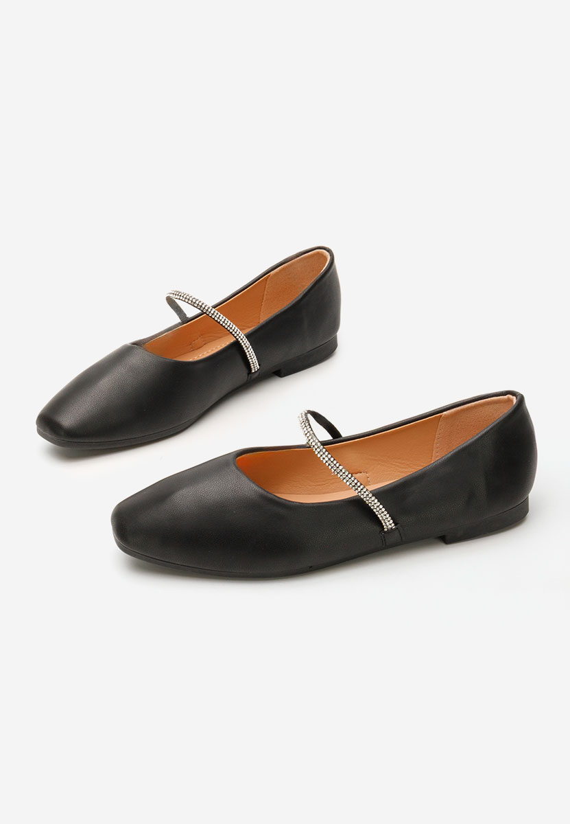 Czarne eleganckie baleriny Aglaia