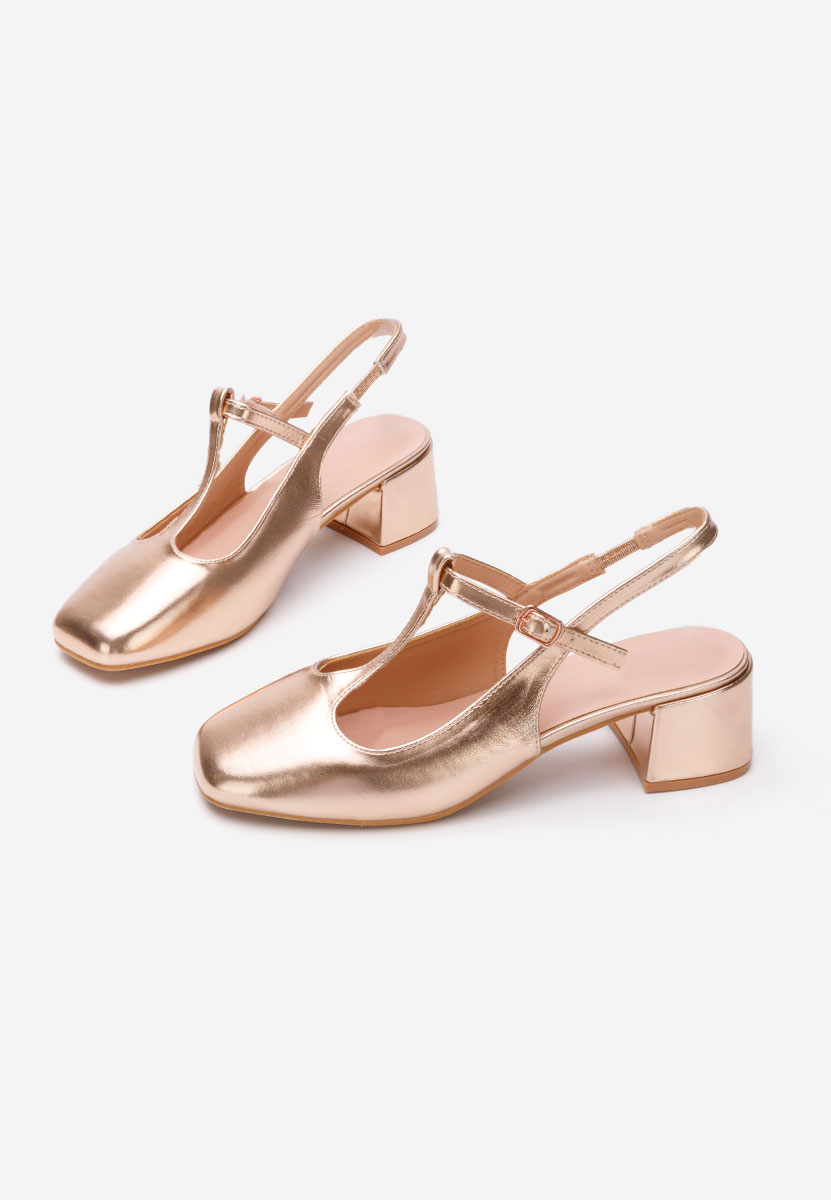 Szampańskie czółenka na słupku Beatrina V2