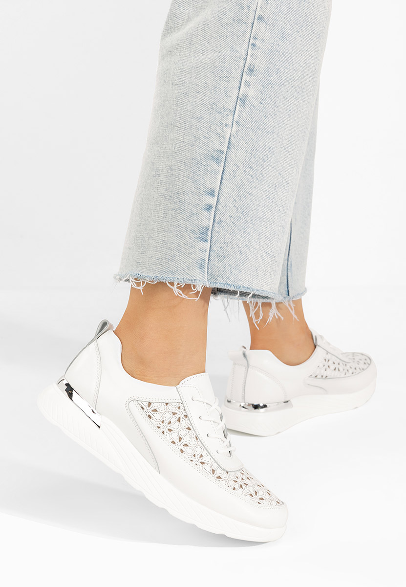Białe sneakersy damskie Calyse