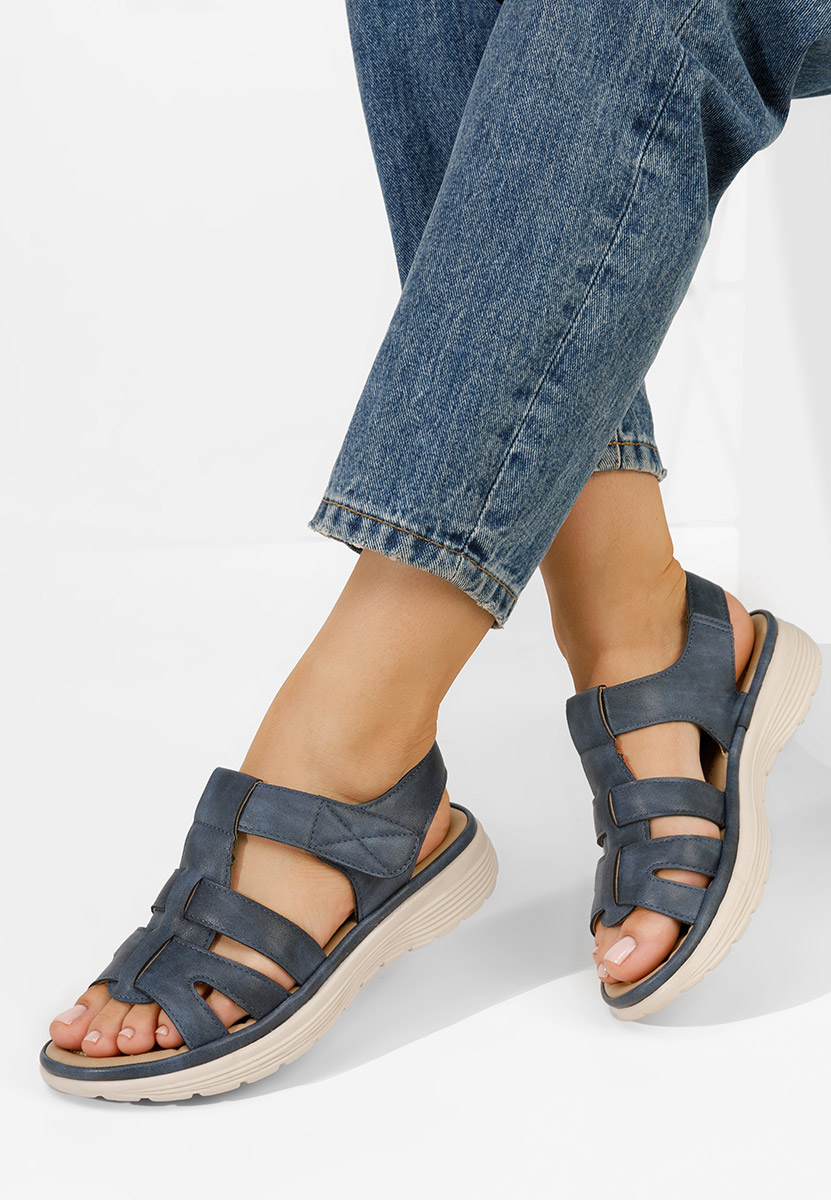 Niebieskie sandały damskie Shemina