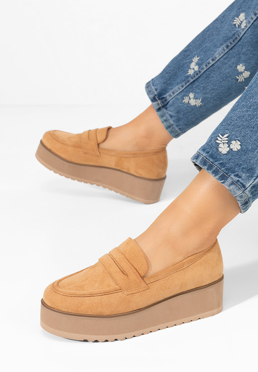 Brązowe mokasyny na platformie Leondra V2