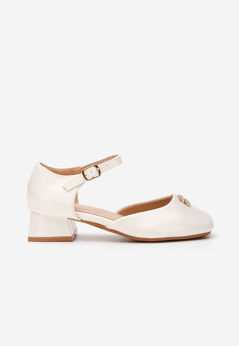 Białe półbuty dziewczęce Kimny