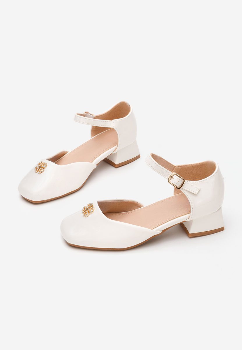 Białe półbuty dziewczęce Kimny