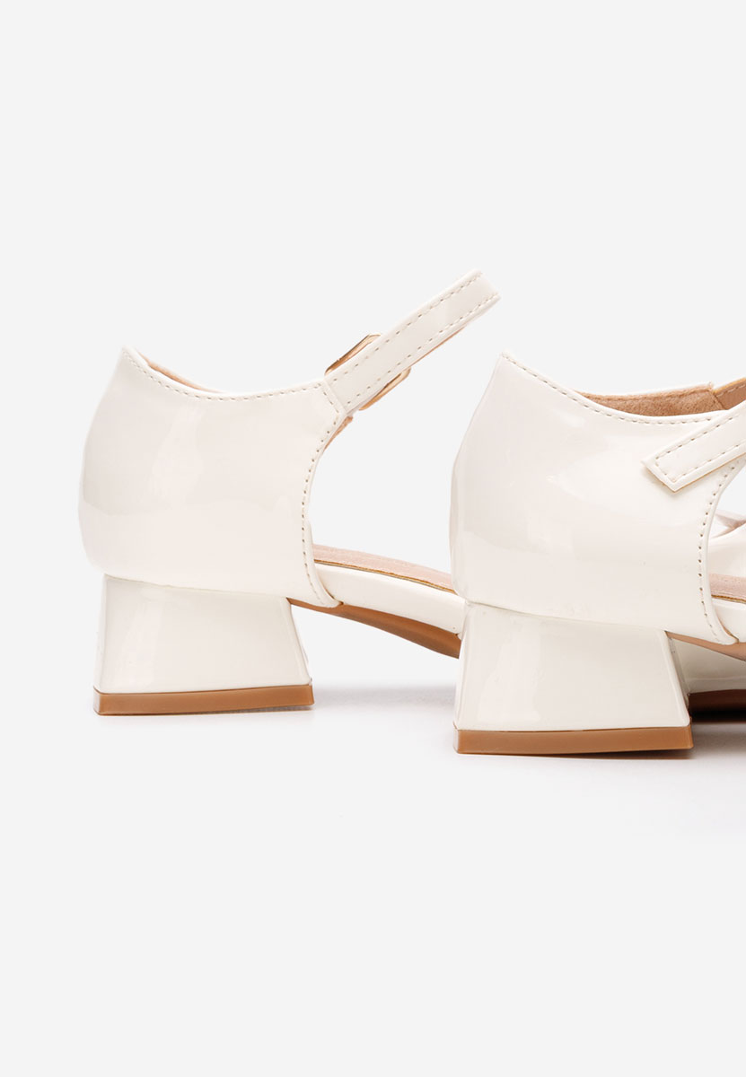 Białe półbuty dziewczęce Kimny