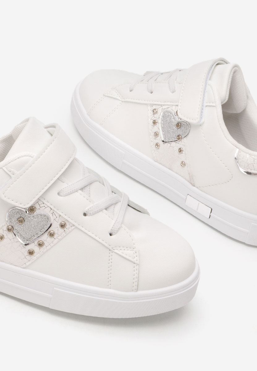 Białe sneakersy dziewczęce Heart