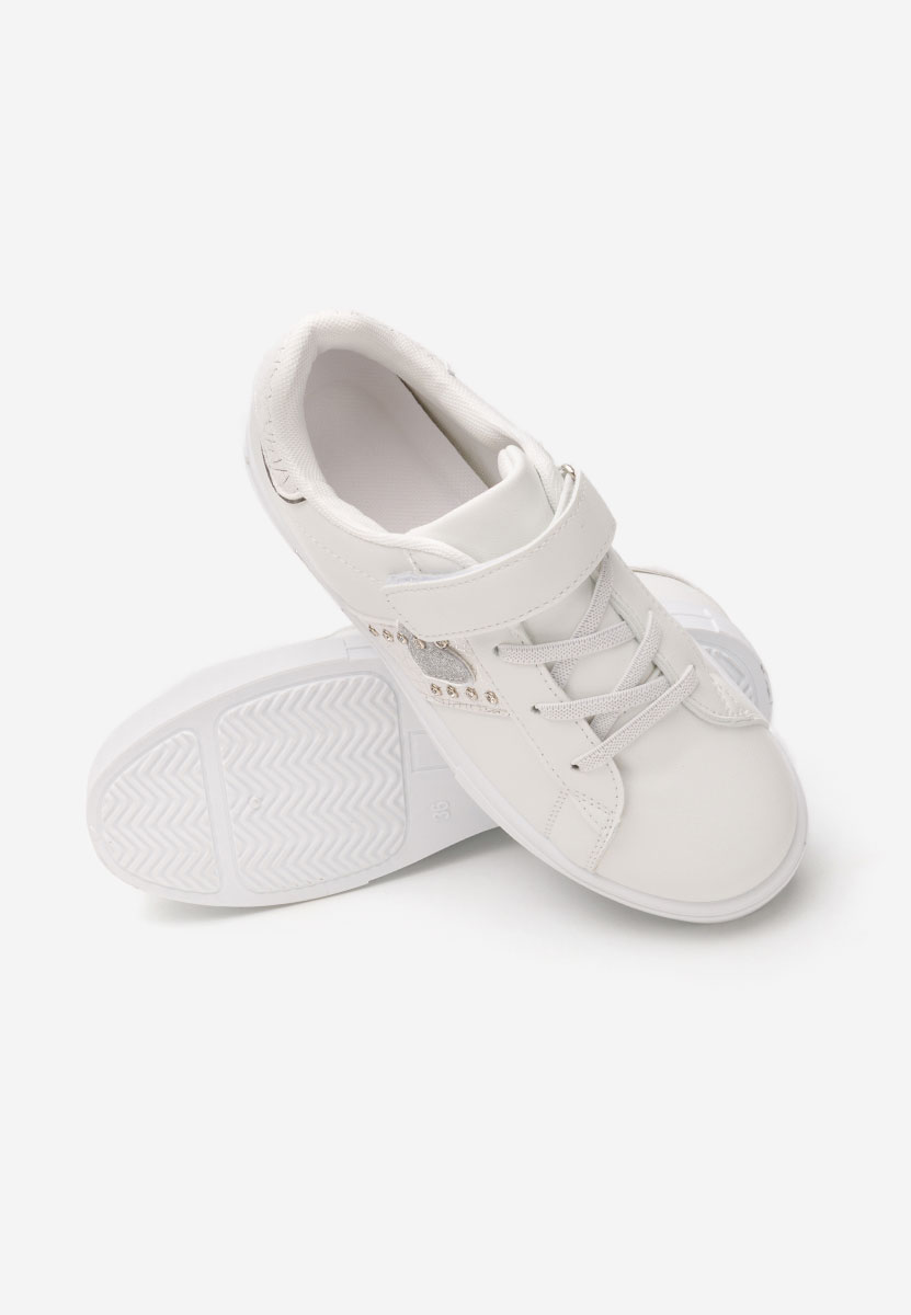 Białe sneakersy dziewczęce Heart