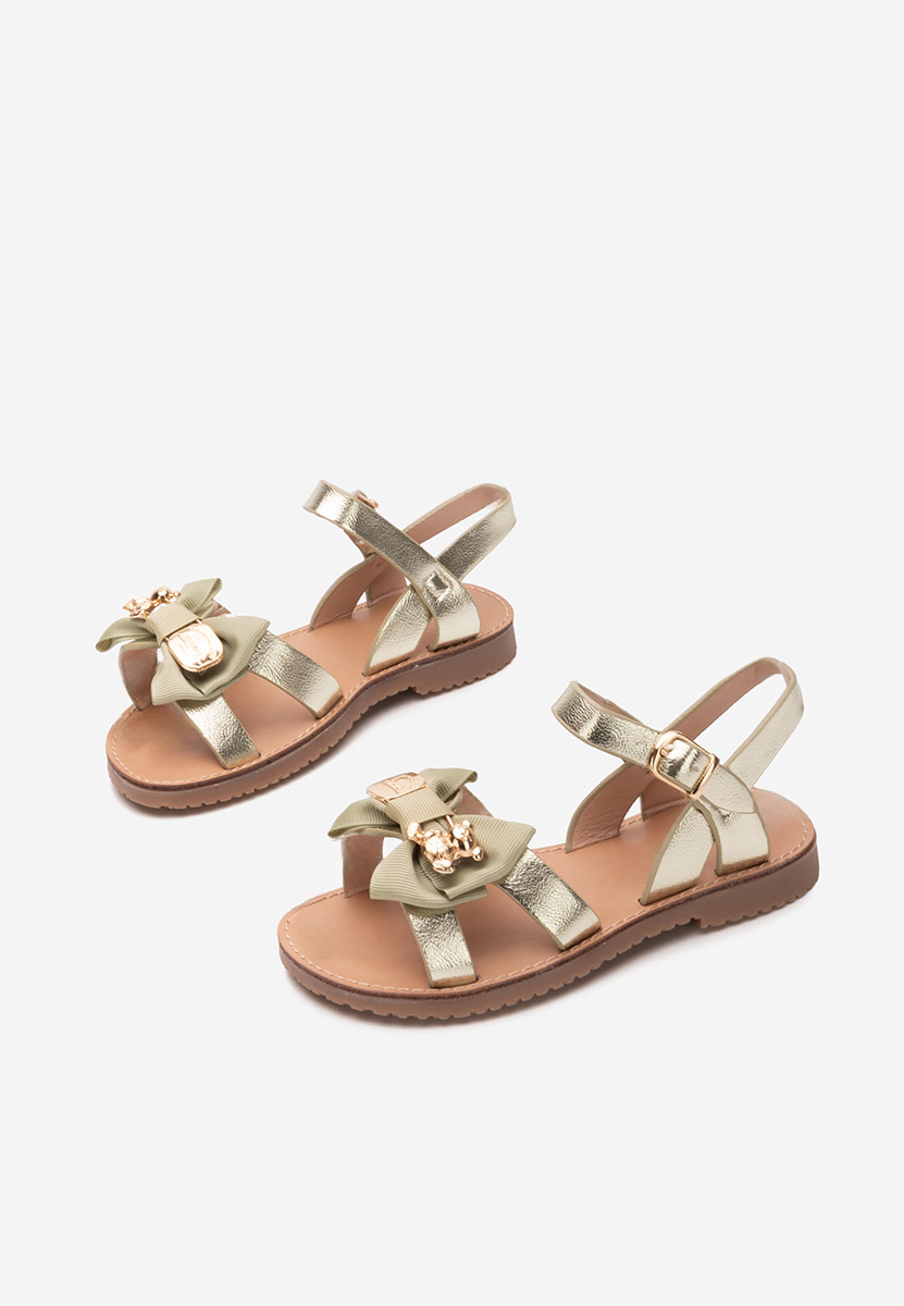 Złote sandały dziewczęce Datania