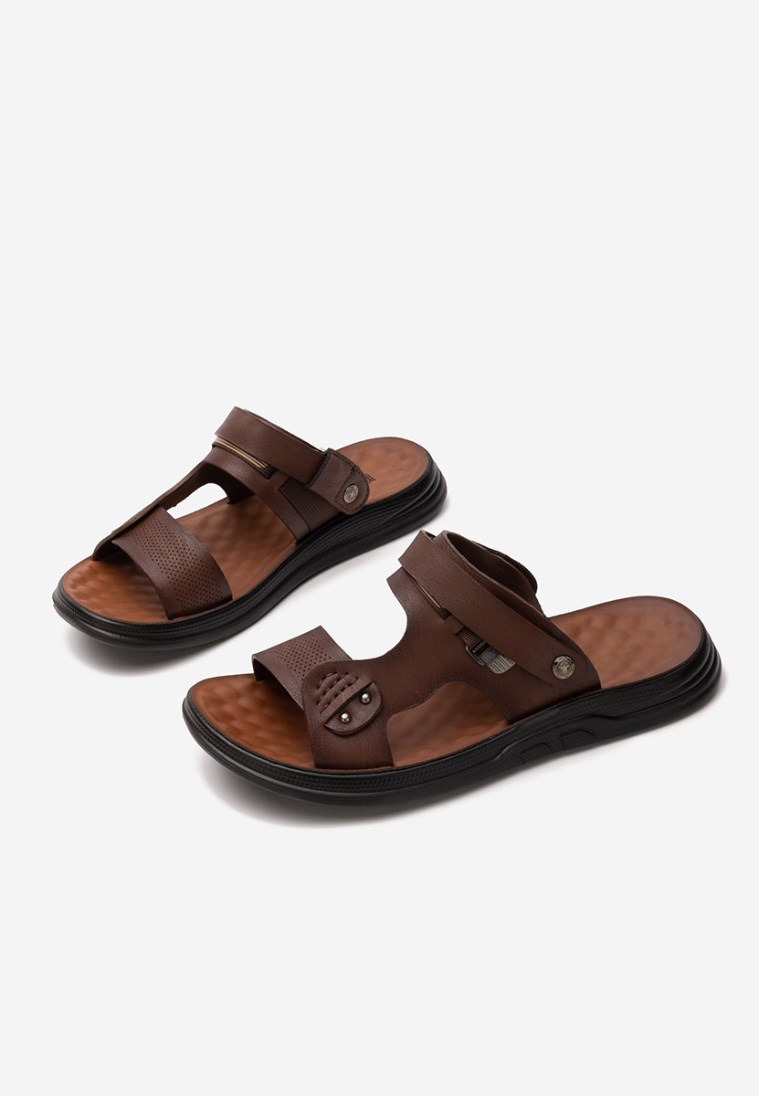 Brązowe klapki męskie Dorgan