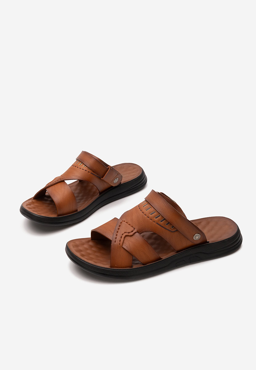 Camelowe klapki męskie Franko