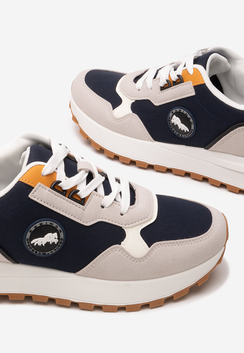 Niebieskie sneakersy męskie Hunter