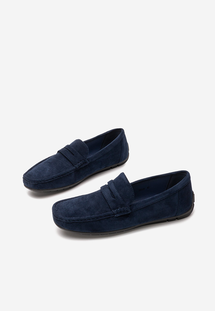 Granatowe mokasyny męskie Leroy