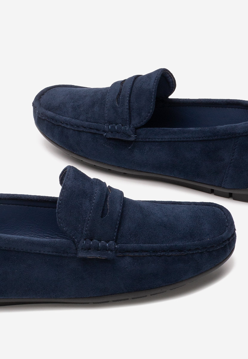 Granatowe mokasyny męskie Leroy