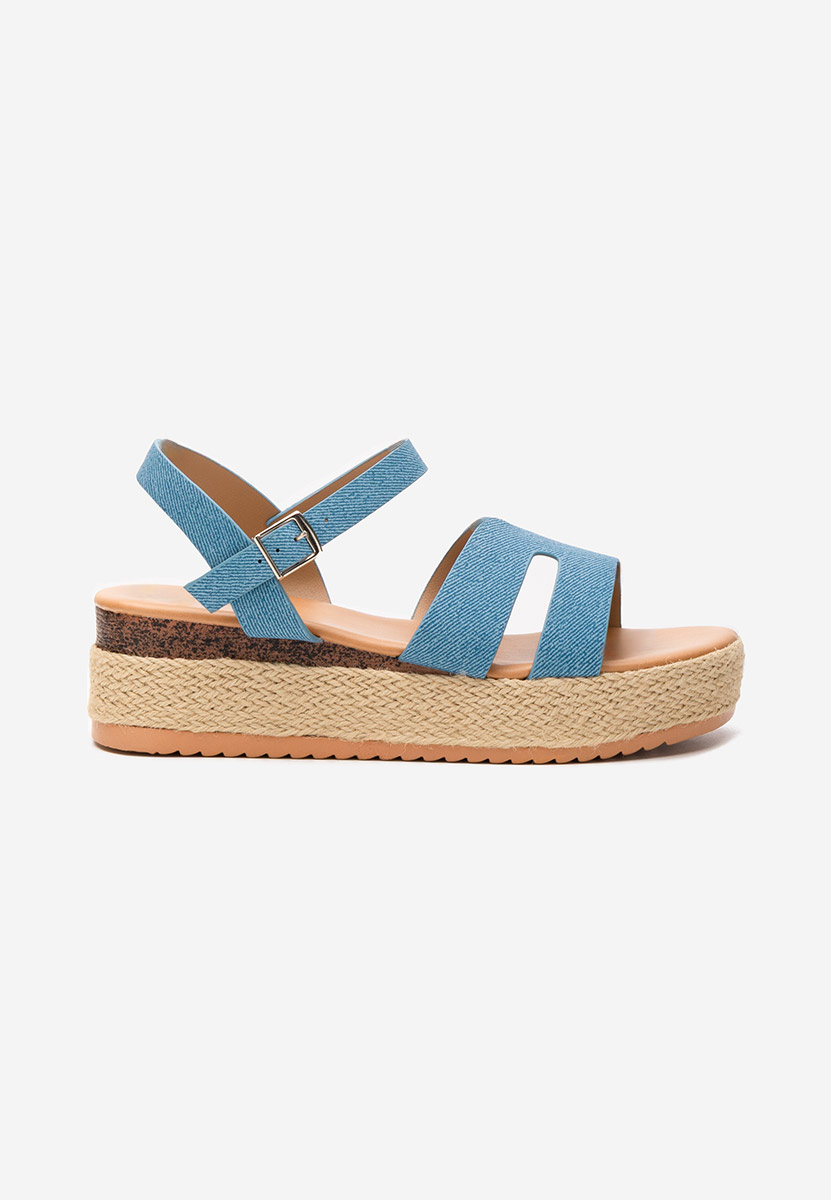 Granatowe espadryle na koturnie Rumia