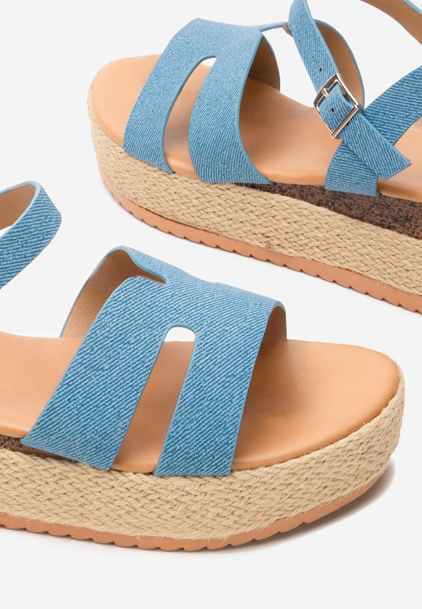 Granatowe espadryle na koturnie Rumia
