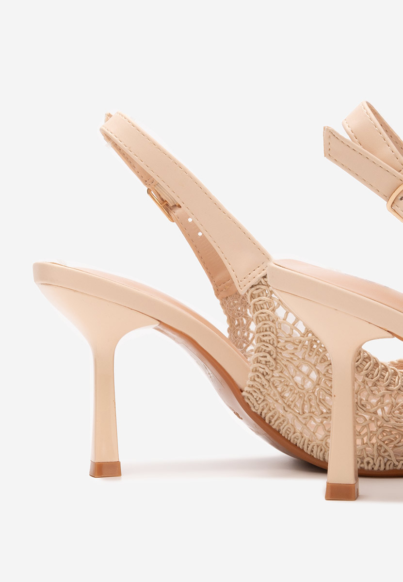 Beżowe szpilki na obcasie Besima