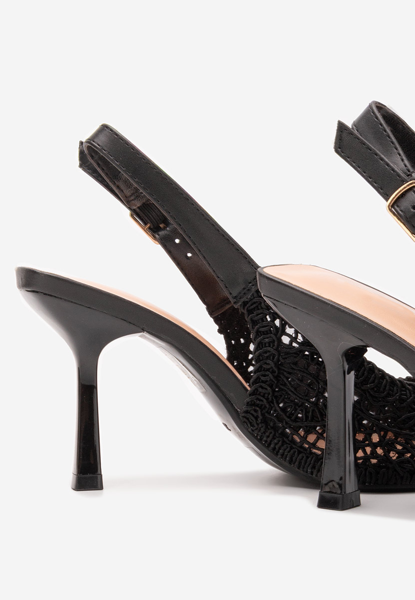 Czarne szpilki na obcasie Besima