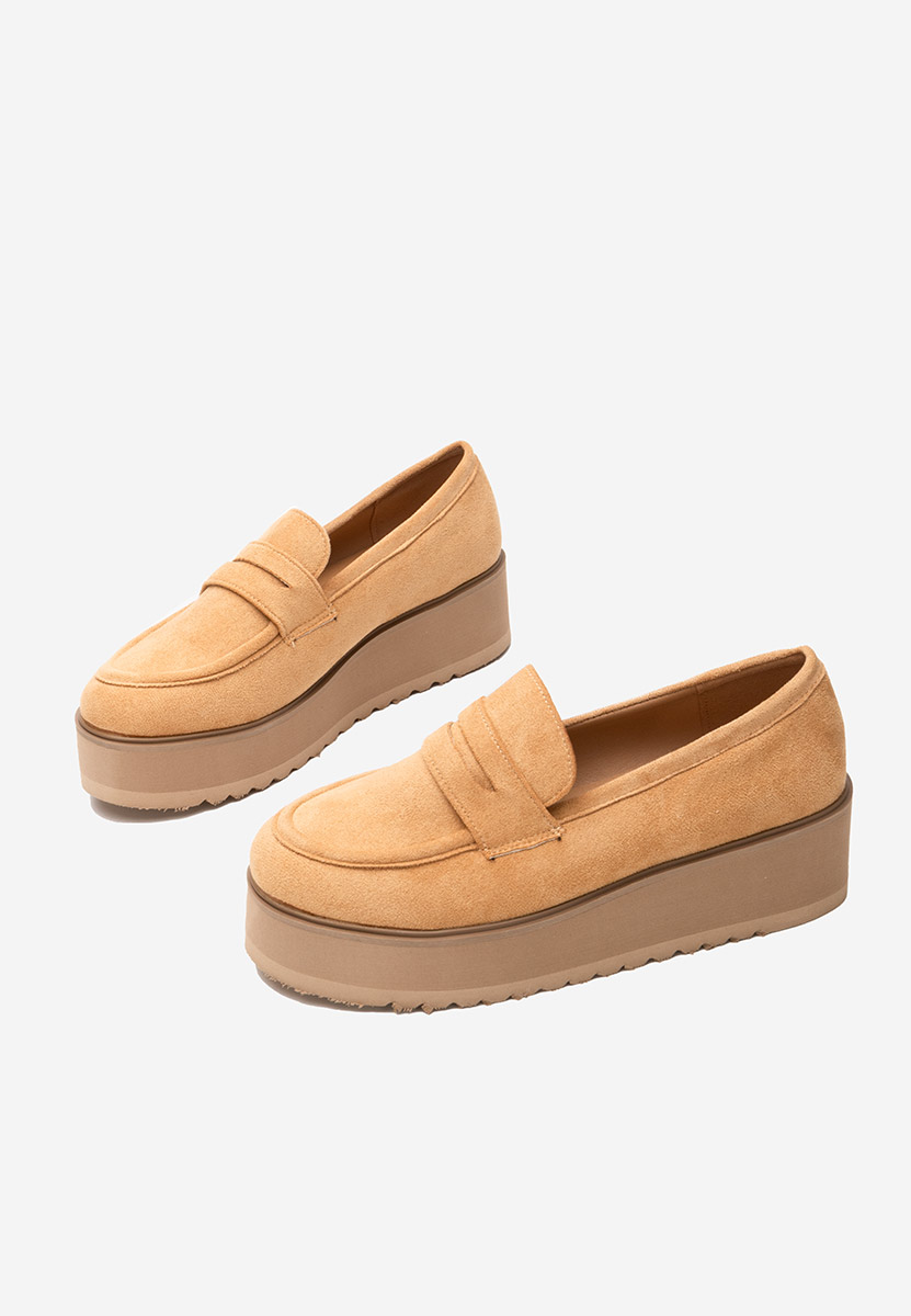 Brązowe mokasyny na platformie Leondra V2