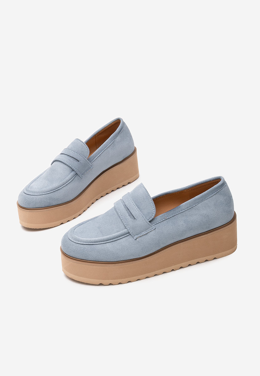 Niebieskie mokasyny na platformie Leondra V2