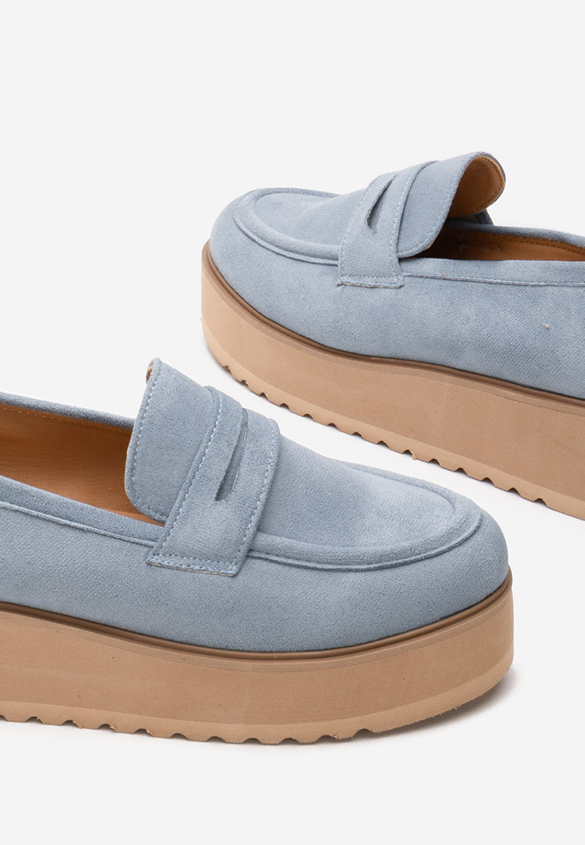 Niebieskie mokasyny na platformie Leondra V2