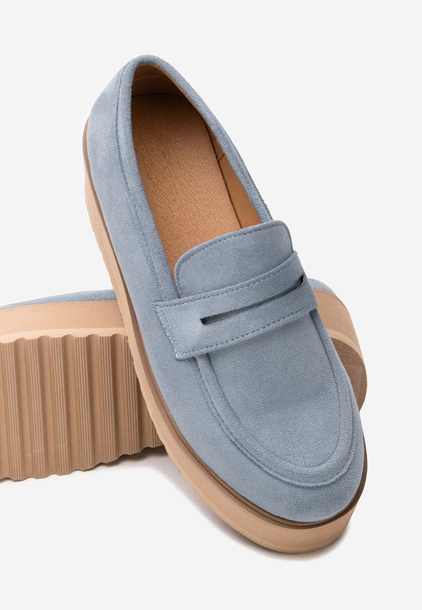 Niebieskie mokasyny na platformie Leondra V2