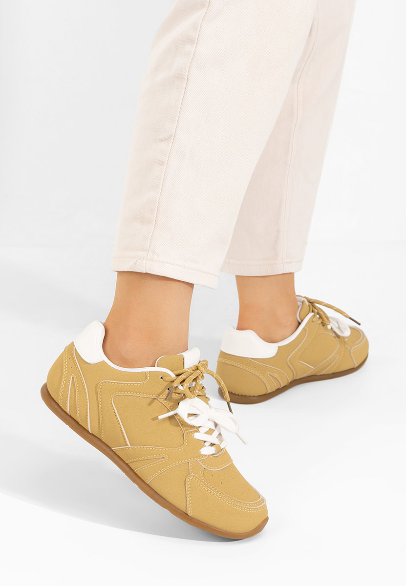 Żółte sneakersy damskie Victorya