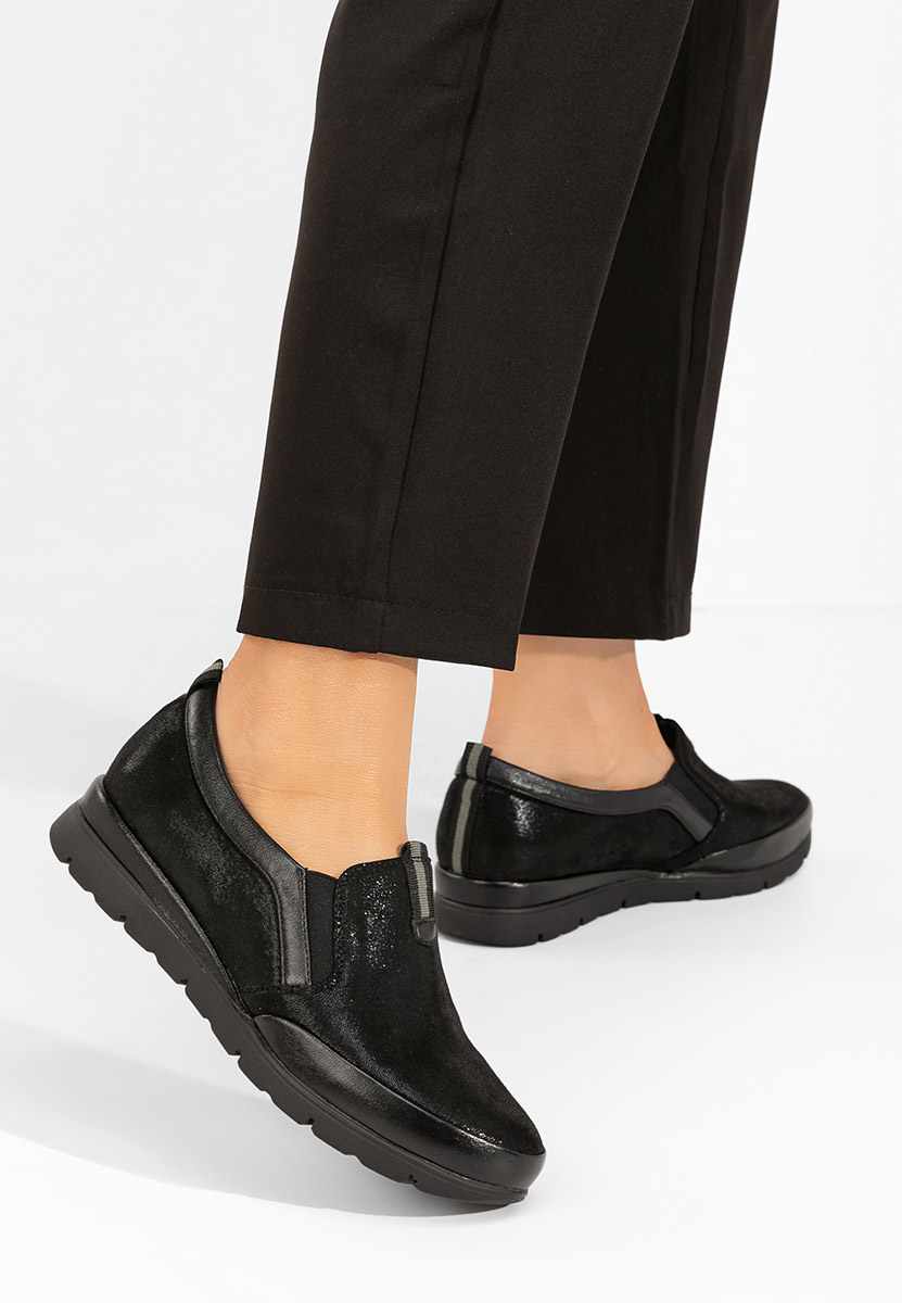 Czarne półbuty damskie Andreia
