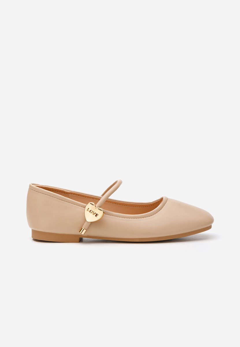 Khaki baleriny damskie Norina