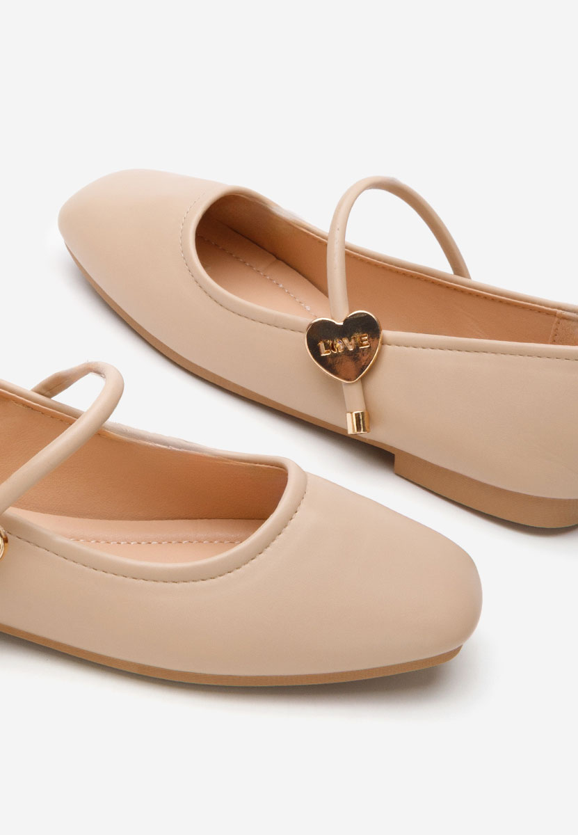 Khaki baleriny damskie Norina