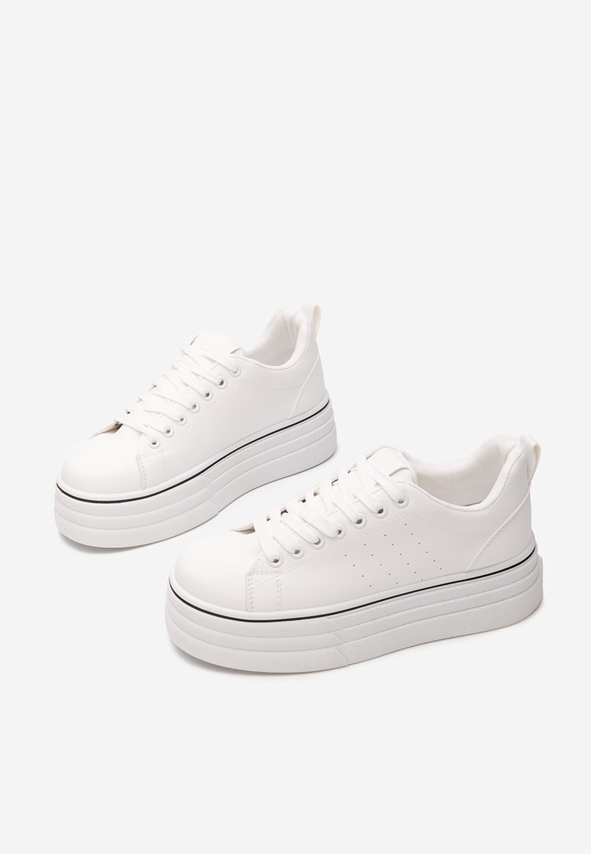 Białe sneakersy na platformie Asalia