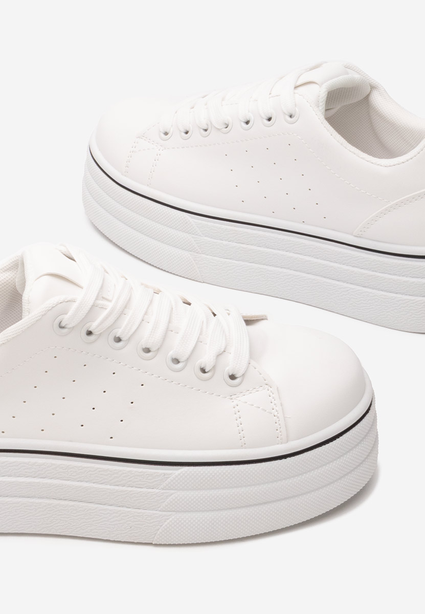 Białe sneakersy na platformie Asalia