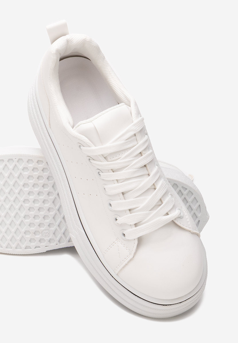Białe sneakersy na platformie Asalia
