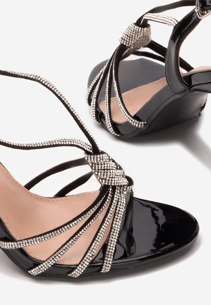 Czarne eleganckie sandały Madea