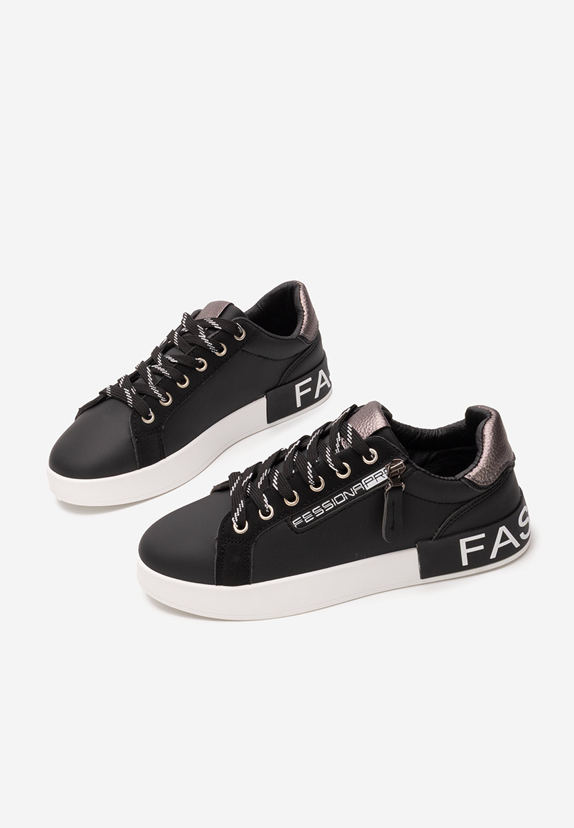 Czarne sneakersy damskie Corrina