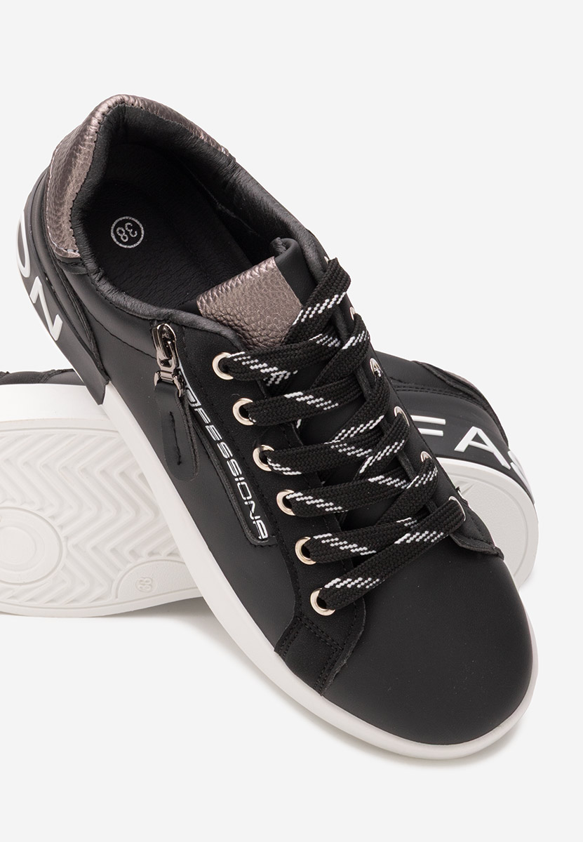 Czarne sneakersy damskie Corrina